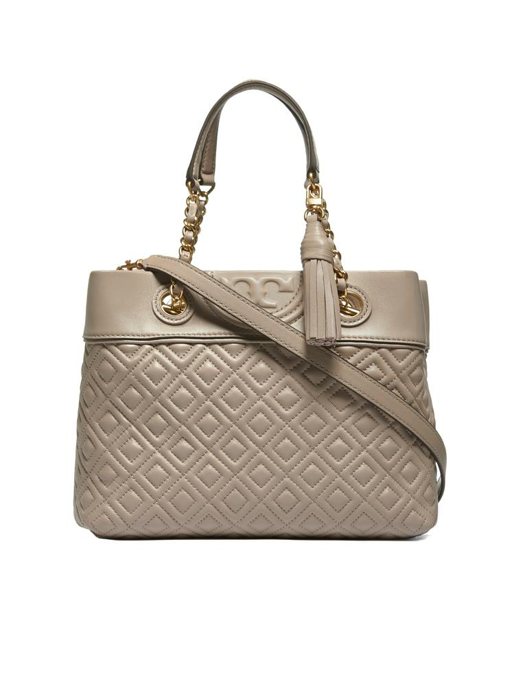 Tory Burch Fleming Small Tote Bag In Beige | ModeSens