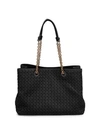 Bottega Veneta Large Chain Leather Tote In Black