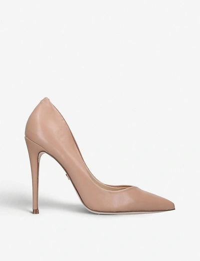 Kg Kurt Geiger Alyx Faux Patent-leather Courts In Nude