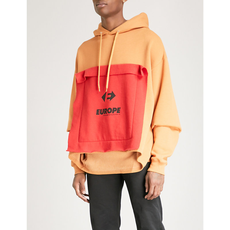 balenciaga orange hoodie