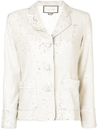Alexis Ripley Sequined Three-button Jacket In Neutrals