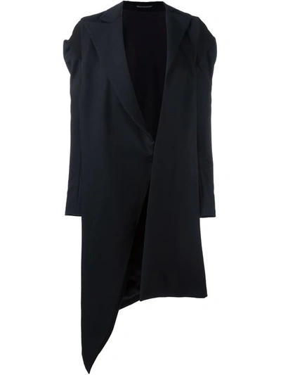 Yohji Yamamoto Asymmetric Coat - Black