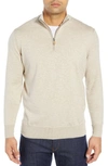 Peter Millar Men's Crown Soft Quarter-zip Sweater In Beech Wood