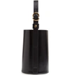 Trademark Small Leather Bucket Bag - Black In Black/ Black