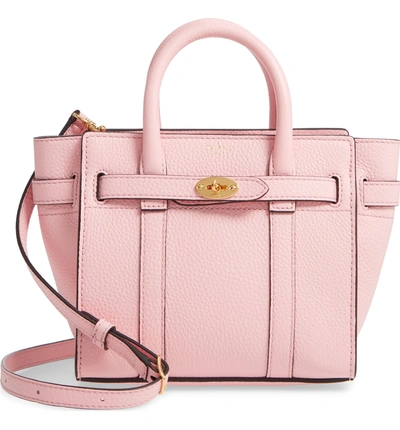 Mulberry Micro Bayswater Leather Satchel In Sorbet Pink