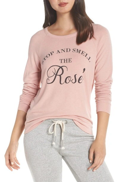 Pj Salvage Stop And Smell The Rose Top In Blush