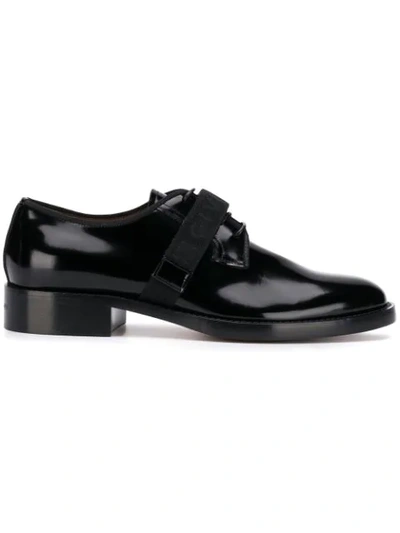Givenchy Cruz Velcro-fastening Leather Derby Shoes In Black