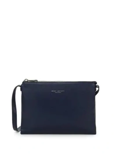 Marc Jacobs Grained Leather Crossbody Bag In Indigo