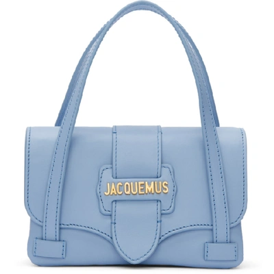 Jacquemus Le Minho Leather Tote In Blue