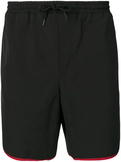 Gucci Contrasting Trim Swim Shorts In Black