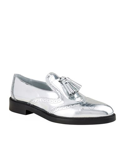silver tassel loafers