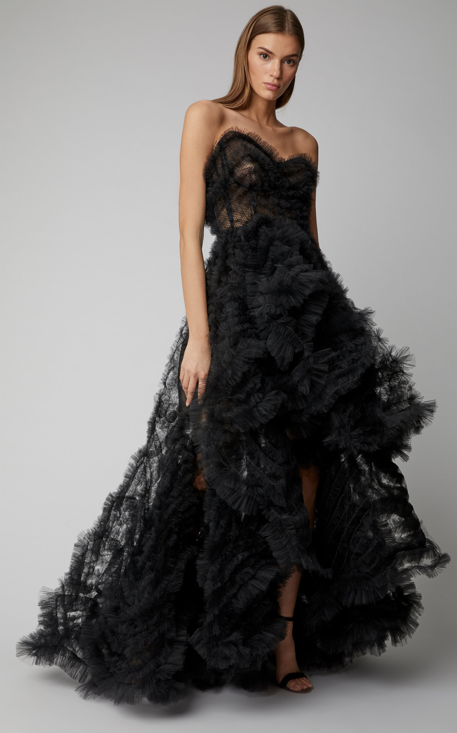 black oscar de la renta gown