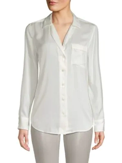 Equipment Keira Button-front Shirt In Natural White