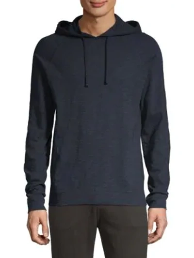 Vince Men's Textured Cotton Hoodie In Coastal