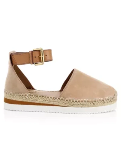 See By Chloé Women's Glyn Suede Flatform Espadrilles In Pink Multi