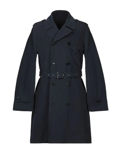 Versace Full-length Jacket In Dark Blue