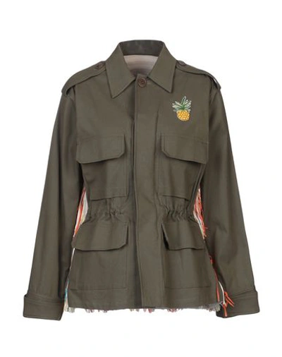 Ava Adore Jacket In Military Green