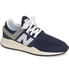 New Balance 247 Sneaker In Nb Navy Mesh/ Suede