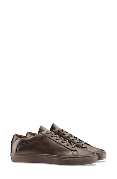 Koio Men's Capri Tonal Leather Low-top Sneakers In Dark Brown Leather