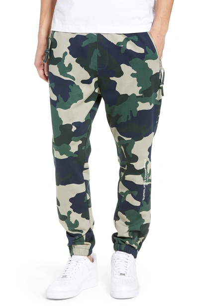 Wesc Trever Slim Fit Camo Cotton Jogger Pants In Peaks Woodland