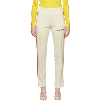 Palm Angels Rainbow Stripe Track Pants In Offwht/mult