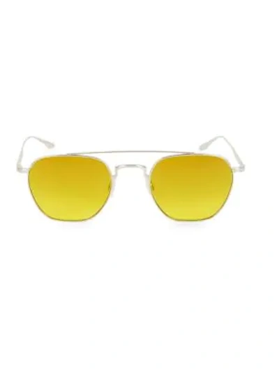 Barton Perreira Doyen 52mm Aviator Sunglasses In Yellow