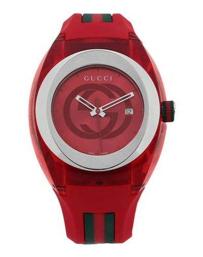 Gucci Wrist Watch In Red