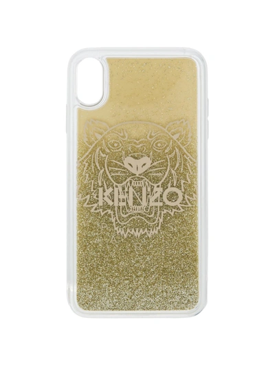 Kenzo Tiger Logo Phone Case In Gold