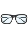 Calvin Klein 205w39nyc Black Thick Framed Tinted Sunglasses In 黑色