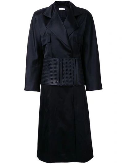 Jw Anderson Double Breasted Dress Coat - Black
