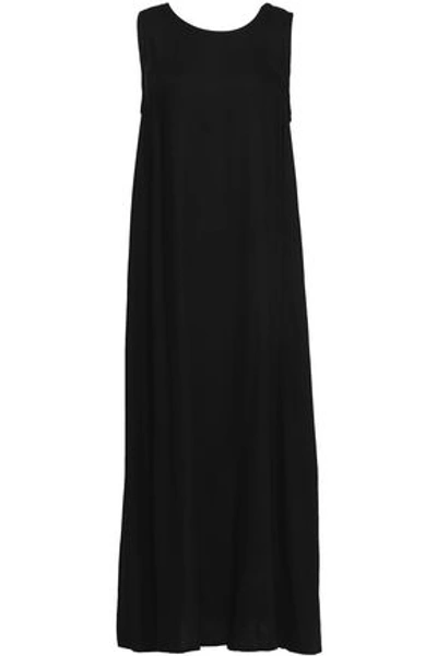 Ann Demeulemeester Crepe Maxi Dress In Black