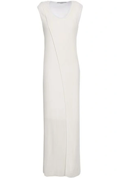 Stella Mccartney Woman Ribbed-knit Cotton Maxi Dress Off-white
