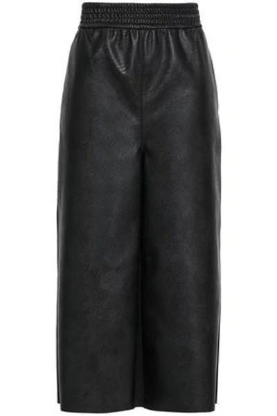Stella Mccartney Faux Leather Culottes In Black