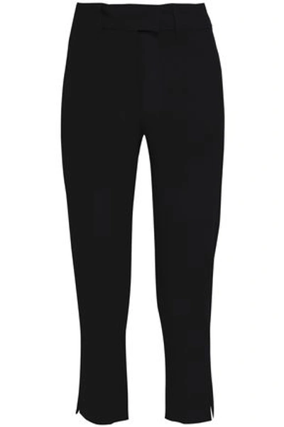 Ann Demeulemeester Woman Cropped Wool Tapered Pants Black