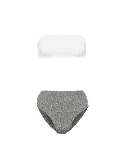 Hunza G Gabrielle Bikini Top And Posey Bikini Bottoms In Grey