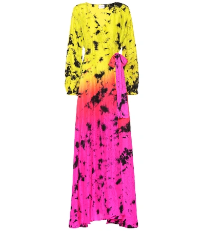 Anna Kosturova Tie-dye Silk Maxi Dress In Multicoloured