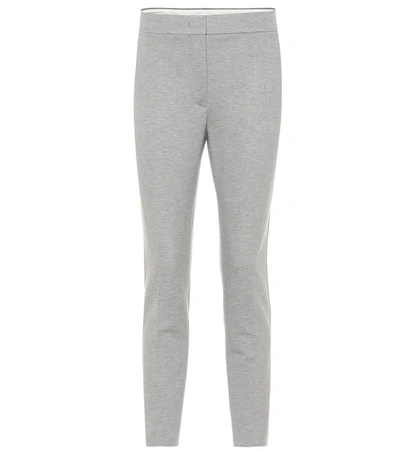 Max Mara Pegno Stretch-jersey Slim Pants In Grey