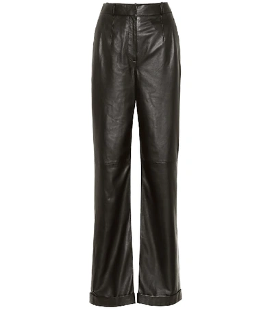 Altuzarra Franco High-rise Leather Pants In Black