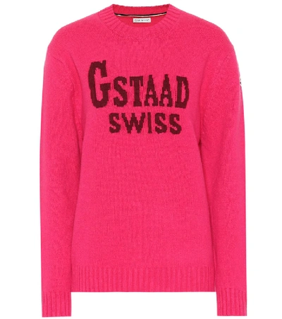 Moncler Wool And Cashmere-blend Sweater In Pink