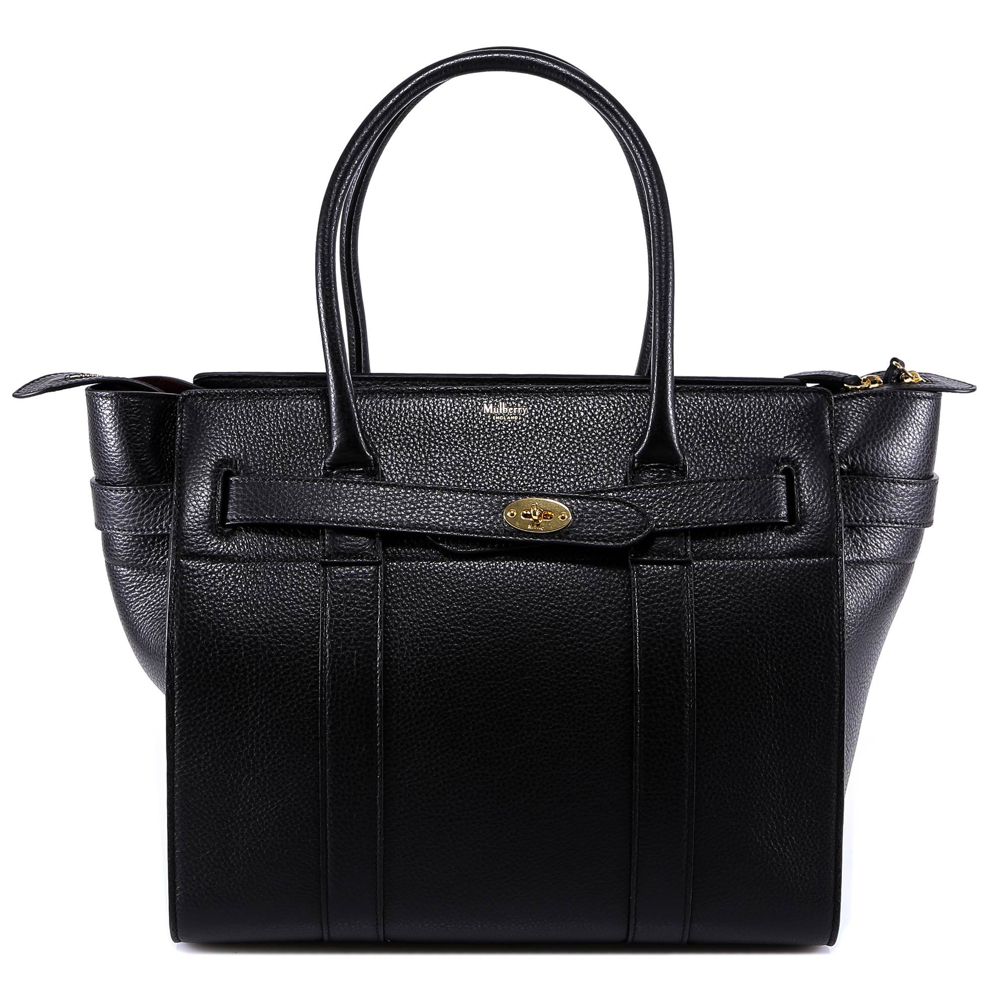 Mulberry Logo Detail Tote Bag In Black | ModeSens