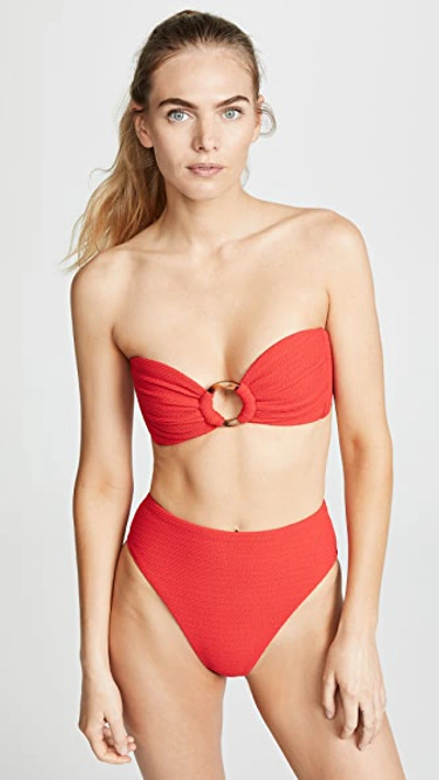 Montce Tori Bikini Top In Red