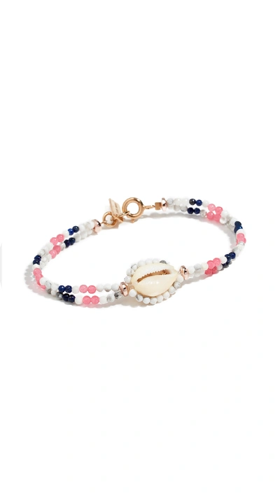 Isabel Marant Embellished Shell Bracelet In Ecru