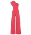 Stella Mccartney One-shoulder Wide-leg Knit Jumpsuit In Pinksuns