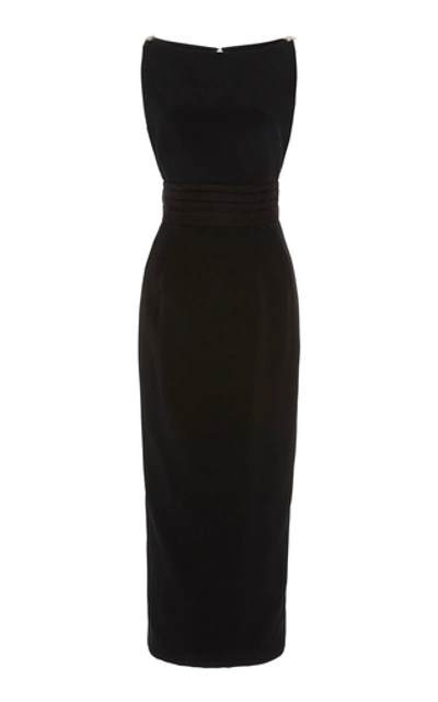 Markarian Exclusive Belted Silk Midi Dress In Black