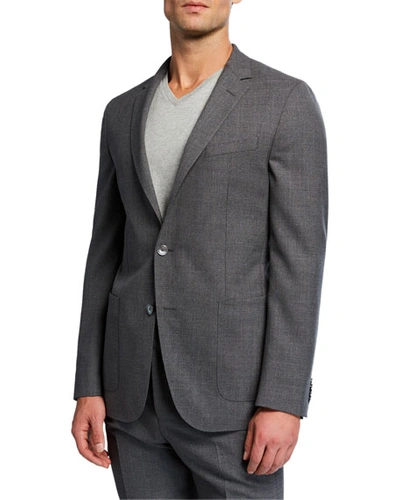 Hugo Boss Men's Unlined Soft Two-piece Suit In Gray