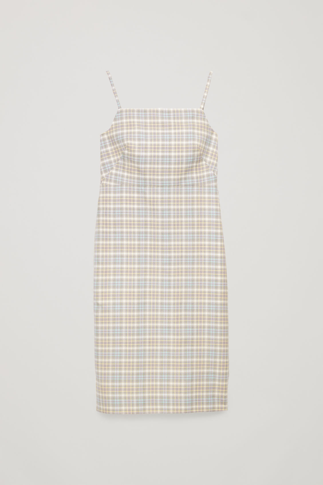 checked slip dress