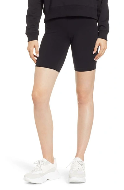 Hue High Waist Cotton Blend Bike Shorts In Black