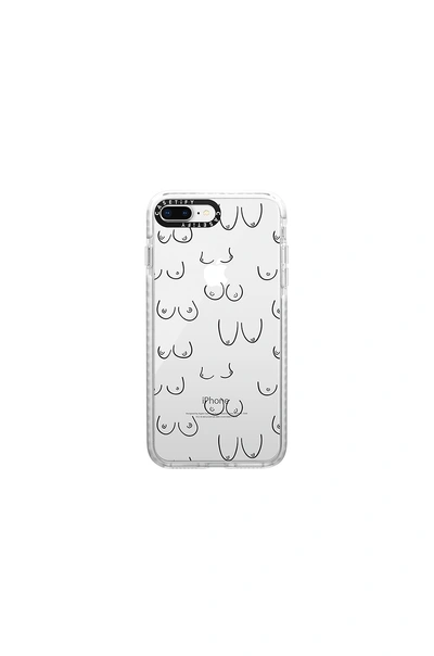 Casetify Boobies Iphone 7/8 Plus Case In White.