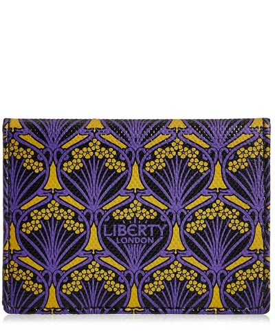 Liberty London Travel Card Holder In Iphis Canvas In Purple