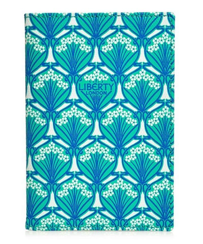 Liberty London Passport Holder In Iphis Canvas In Green